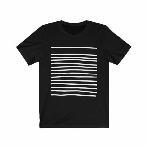 Lines Black T-Shirt - Men's Minimalist