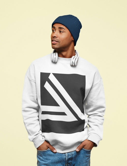 Double Slanted Logo Crewneck Sweatshirt - Men's Premium
