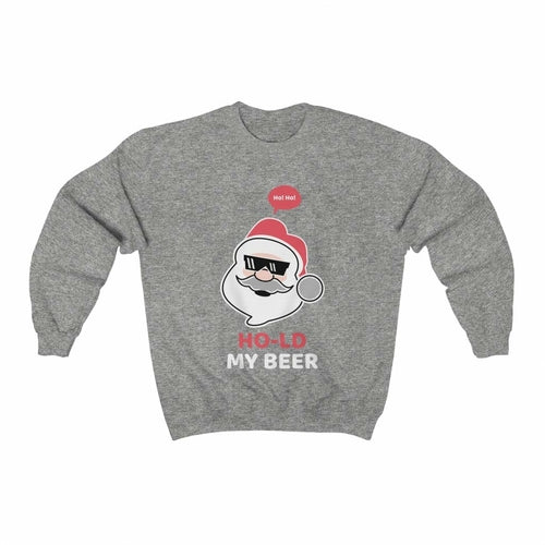 Ho Ho Ho Santa Beer Christmas Sweatshirt - Fun Festive