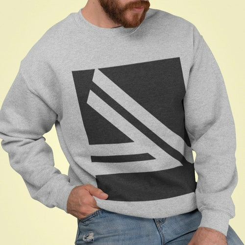 Double Slanted Logo Crewneck Sweatshirt - Men's Premium