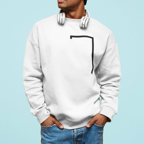 Angled Logo Comfortable Men's Sweatshirt