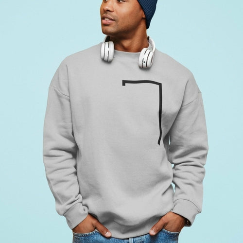 Angled Logo Comfortable Men's Sweatshirt