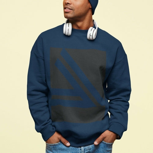 Double Slanted Logo Crewneck Sweatshirt - Men's Premium