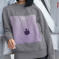 Purple Logo Women's Sweatshirt - Premium Crewneck